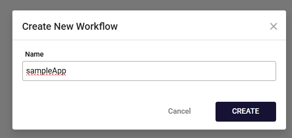 Create New Workflow Dialog