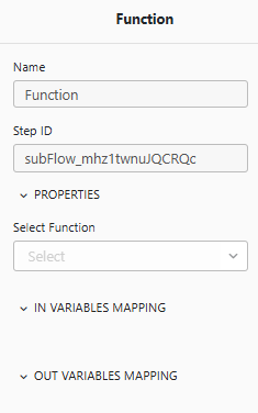 Function Step Configuration