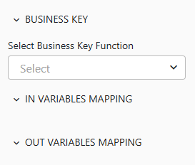 Business key generation settings in the workflow properties panel